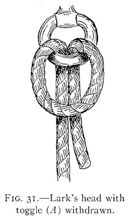 together and it allows the rope to be handled more easily, and to pass around a winch or to be coiled much more readily, than when other knots are used.