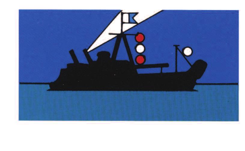 Vessel engaged in diving operations - by night VESSELS ANCHORED OR MOORED Rule 30 Byelaw 32 ll vessels moored and at anchor except for barges and