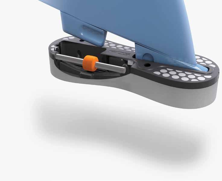 FIN SYSTEMS THE SYSTEM SURF FASTER 6 1 Keyless Efficient keyless system for quick fin installation and release.
