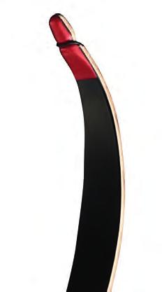 This bow is made with exotic red wood and black fibreglass.