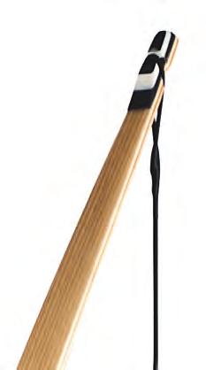 The handle is made of walnut wood and the limbs are in hard maple reinforced with clear