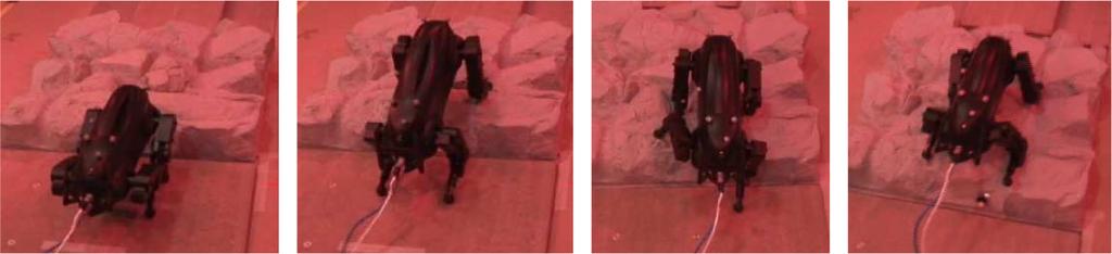 Reliable Dynamic Motions for a Stiff Quadruped 327 Fig. 8. LittleDog using a dynamic lunge to get onto elevated rough terrain This sequence currently executes with approximately 70% reliability.