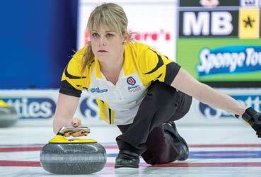 Jill Officer and lead Dawn McEwen came out firing in the first game of the Championship Pool at the Scotties Tournament of Hearts.