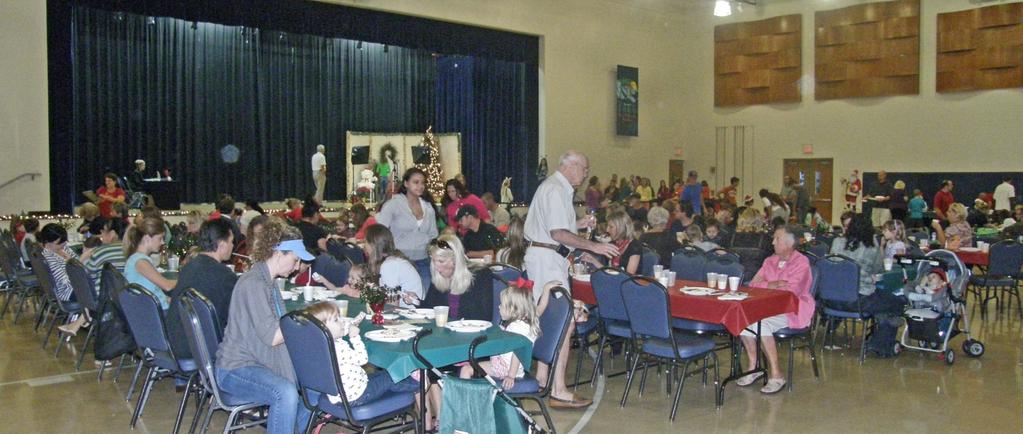 Breakfast with Santa 1st Saturday in December @ Dunedin Community Center Approximately 300 Attendees All-you-can-eat pancake breakfast Arts & Crafts for kids Photos with Santa This multi-generational