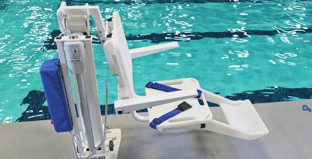 Smith pool lifts include: Powder-coated stainless steel and aluminum construction 24 volt rechargeable battery and charger LiftOperator Intelligent Control User operable with proof hand control