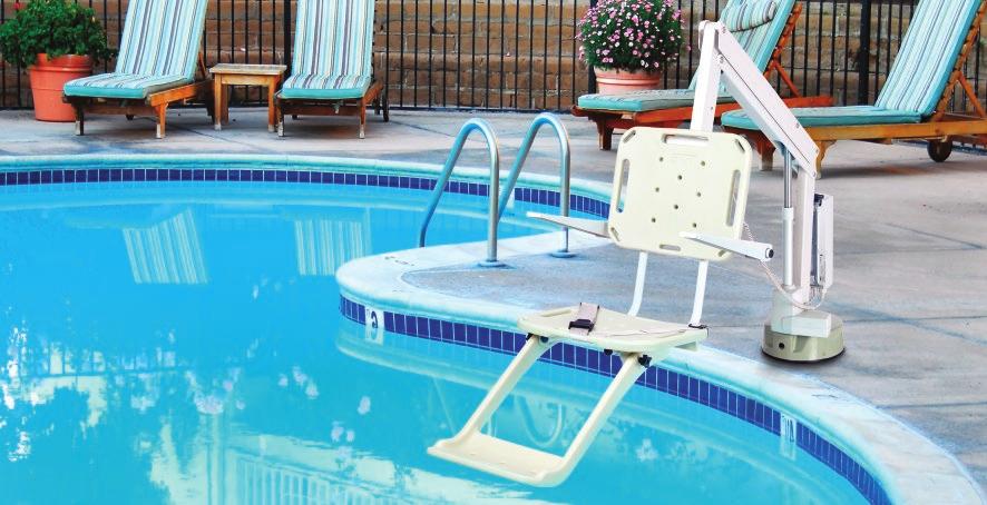 300 lb/136 kg lifting capacity Easily removable from stainless steel deck anchor 360 rotation Stainless steel anchor socket with cover multilift NEW multilift is an adaptive pool lift that gives
