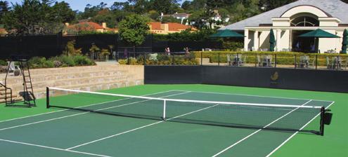The championship courts, consisting of ten Plexipave and two Har-Tru clay courts, also host a wide variety of tennis events for members.