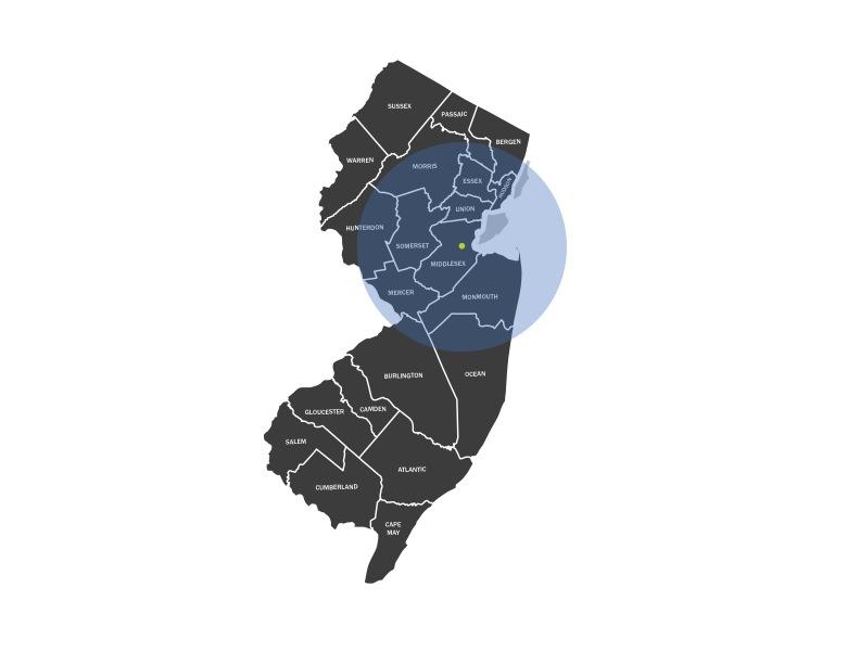 The Market: New Jersey The most densely populated state in the U.S. Houses most of its residents in the North and Central parts of the state 5.