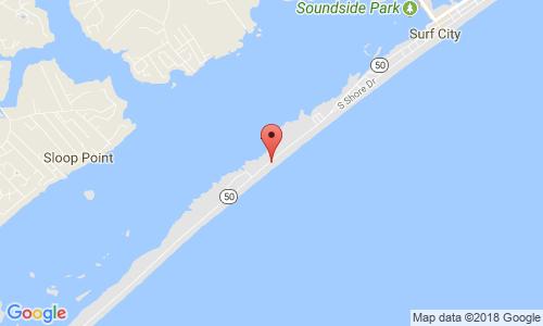 Map Address: 1704 S Shore Dr. Surf City, NC 28445 Zip Code: 28445 Latitude / Longitude: 34.408404 / -77.571905 Nearest Airport Wilminton- ILM 30 miles Nearest Bar Several 0.