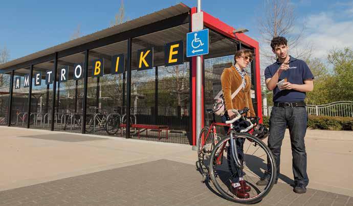 Destinations RIDE MetroBike shelters Capital Metro now offers seven secure bike parking shelters around town!