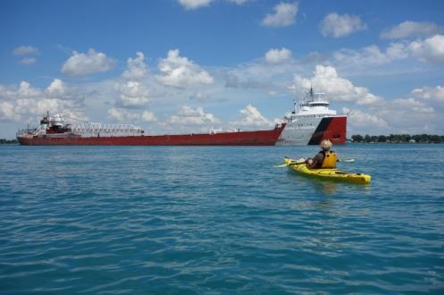 Shipping and Boating Traffic When paddling on Lake Erie (especially near the Port of Monroe), it is important for paddlers to be aware of freighter traffic.
