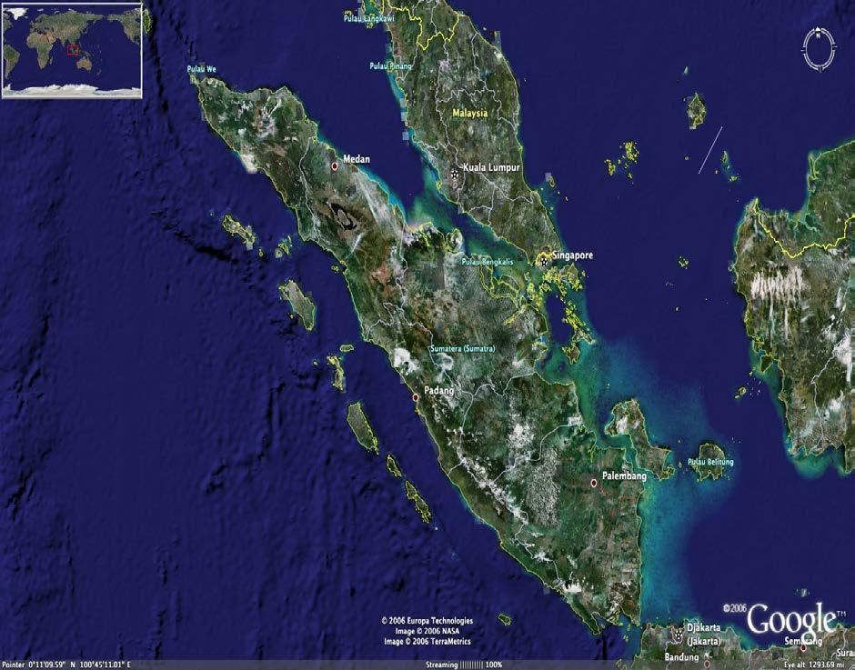 Enggano island Located in Indian Ocean, approx. 100 km SW offshore of mainland Sumatra.