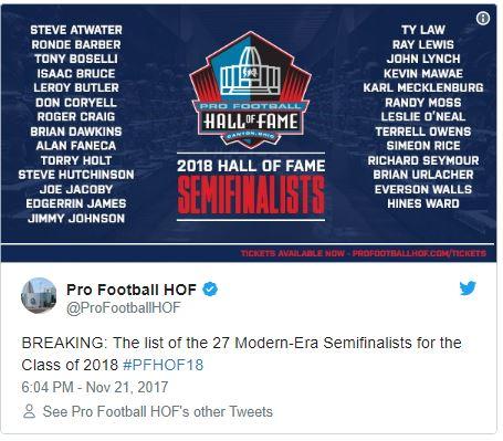 Karl Mecklenburg, John Lynch, Steve Atwater among Pro Football Hall of Fame modern-era semifinalists By Aric DiLalla DenverBroncos.