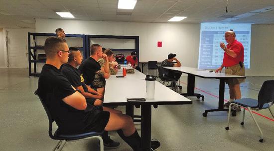 The clinic started with a briefing on adaptive shooting and covered the various ways Wounded Warriors could participate in air gun competitions hosted by the National Rifle Association, Civilian