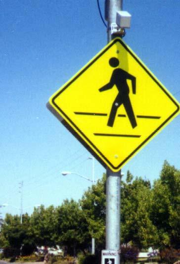 Level 1 Citywide Application Pedestrian Crossing Signs Description: Sign alerting drivers to pedestrian crossing ahead at near crosswalk Issues addressed: pedestrian crossing Alerts motorists to