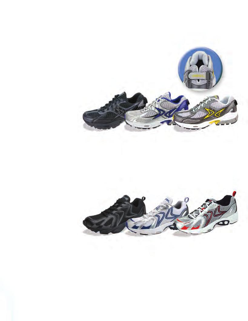 EDGE RUNNERS - Q last for rearfoot stability & forefoot freedom - Cobra support pod prevents over-pronation & provides midfoot stability - TPU footbridge controls motion & stabilizes midsole -