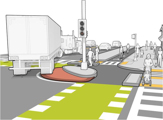 Design for 10 mph vehicle turns Mountable truck apron 3 max.