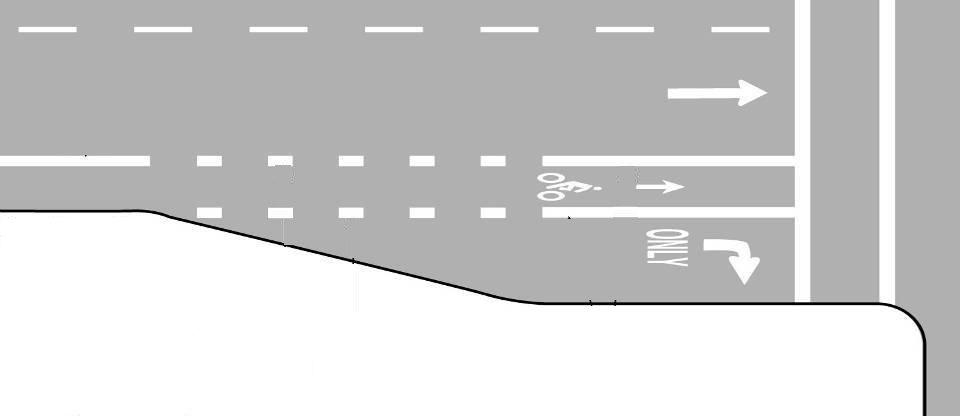 Channelization Always place bike lane to left of RTL to Separate