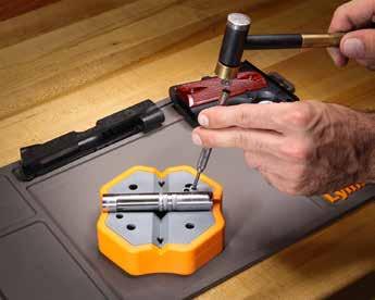 The block has multiple holes to take on most any project, as well as a molded in magnet on the back side of the block to catch pins and other small parts as they drop out.