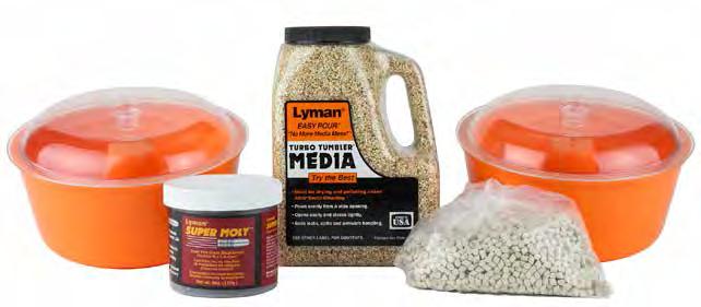 RELOADING TUMBLING ACCESSORIES & SUPER MOLY A B C D Turbo Case/Media Separator Lyman puts a new spin on the media separator.