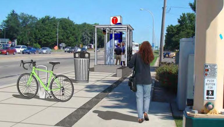 (Green Line LRT and Blue Line LRT) 9 buses needed to provide service Conceptual Station Designs Concept Operating Plan Upon implementation of Snelling Avenue Rapid Bus, the 46th Street pattern of