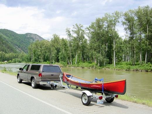they rented a vehicle to drive to Blue River. Tom & Chris Jeter were already in BC traveling in their VW Westphalia camper with their Old Town canoe on the top.