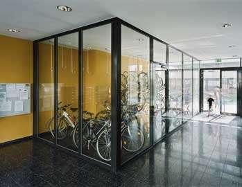 Give Cycling a Push Secure and visible external cycle storage for flats Porstmouth, UK image source: Cycling England, Tony Russell The Bike city development in Vienna specifically caters cyclists.