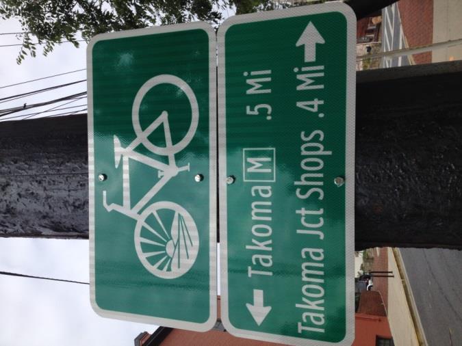 Figure 1: Takoma Park, Maryland inserted the city seal into the front wheel of the bicycle.