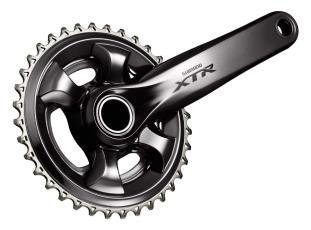 The force from the crankset is applied to chain rings that causes them to rotate in a clockwise motion, the teeth on the chain ring pull the chain in the same direction.