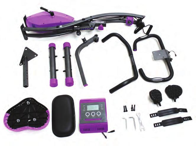 PARTS LIST 1. 2. 3. 4. 5. 6. 7. 8. 9. 10. 11. 15. 16. 12. 13.14. Also includes 2 AA batteries (not shown) 1. Main frame 2. Seat post 3. Rear foot 4. Front foot with rollers 5. Backrest support 6.