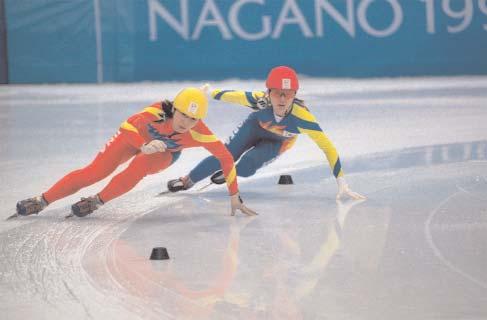 The introduction of the Short track at the 1992 Winter Games (Crédits photo: Allsport, Olympic Museum) light of today s Games, one might be surprised at the type of events that were held in those
