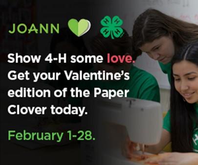 can show their love for 4-H by purchasing either a $1 or $4 Paper Clover. The donations will funnel back to the national and local 4-H programs.