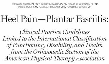 other Practice Guideline (knee, ankle, etc) recommend