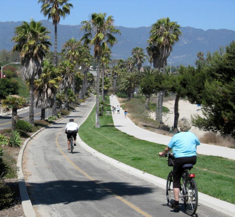 Santa Barbara coastal path: Safe and attractive both for cyclists and
