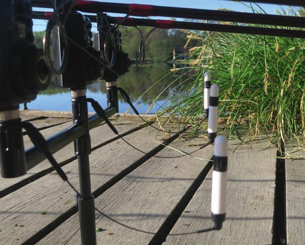 right: For longrange or snag fishing set your bobbins at about the mid-point of their potential travel so that they can pull up or down signalling a bite.
