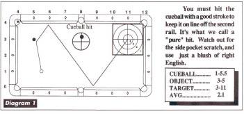 The main items in the kit are a booklet which describes the shots and the system of scoring, and two bull'seye targets made of thin fabric one for the open table and one that is cut in half for a