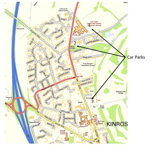 2. Parking locations within Kinross 3. Registration (08:00 09:30) When arriving at the registration please ensure you have your completed Rider Agreement form and your Cycling Helmet with you.