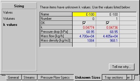 2-18 Dynamics Assistant K Values Page For more information on k values or other pressure flow parameters, see Chapter 1.4.2 - Basic Pressure Flow Equations.
