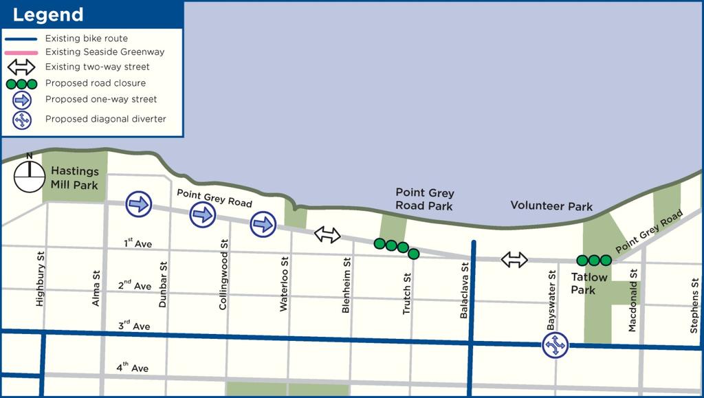 APPENDIX G PAGE 2 OF 5 parking on the south side of Point Grey road would be unaffected.