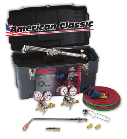 Smith Equipment American Classic Heavy Duty, Welding & Outfits Cuts up to 8"- Welds up to /2" These premium heavy duty outfits feature Smith s proven in-tip gas mixing technology and include torch
