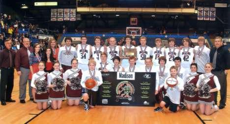 103rd ANNUAL BOYS STATE BASKETBALL TOURNAMENT Class A Championship Series Rapid City - March 20-22, 2014 CLASS A CHAMPIONS MADISON Team Members Include: Head Coach Michael Ricke, Preston Nordling,