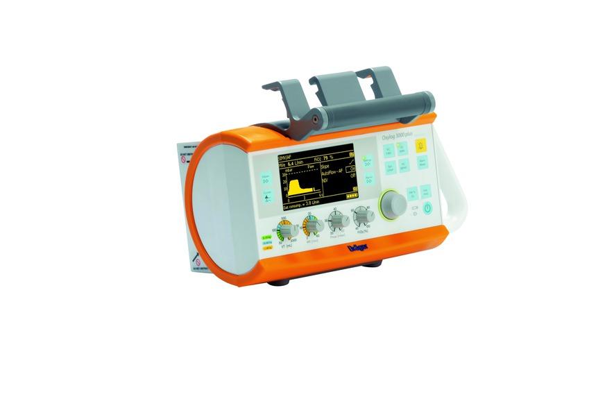 Oxylog 3000 plus Emergency & Transport Ventilation Offering high ventilation performance with features such as AutoFlow, integrated capnography and non-invasive Ventilation, the compact and robust
