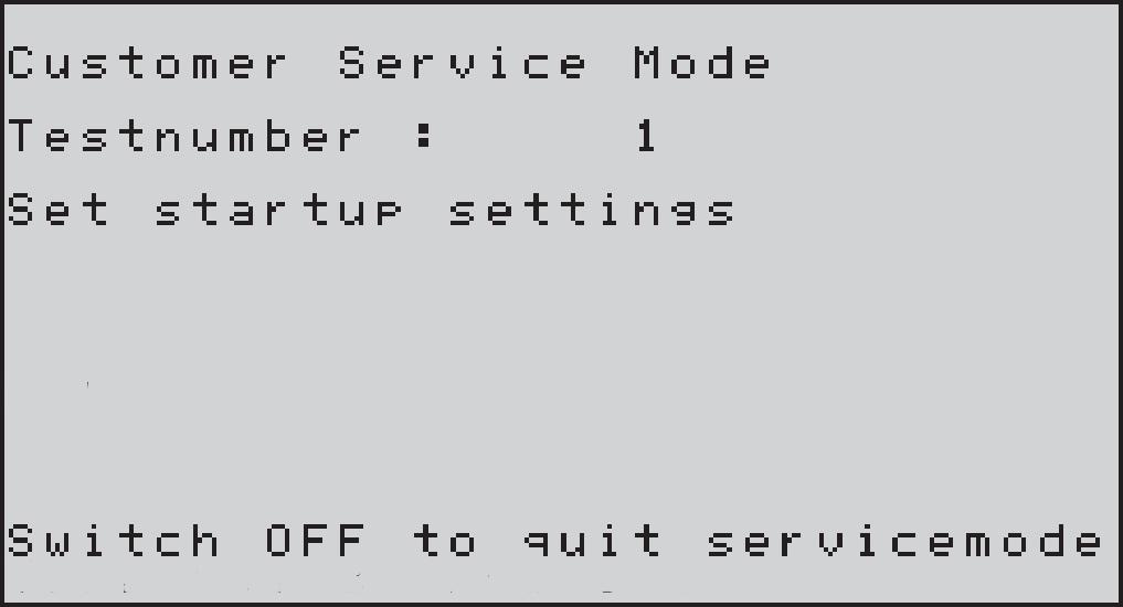Configuration To enter Customer Service Mode Settings in Customer Service Mode E D Oxylog 3000 plus 6 Select the required function with the cursor (asterisk). To select a parameter: turn rotary knob.