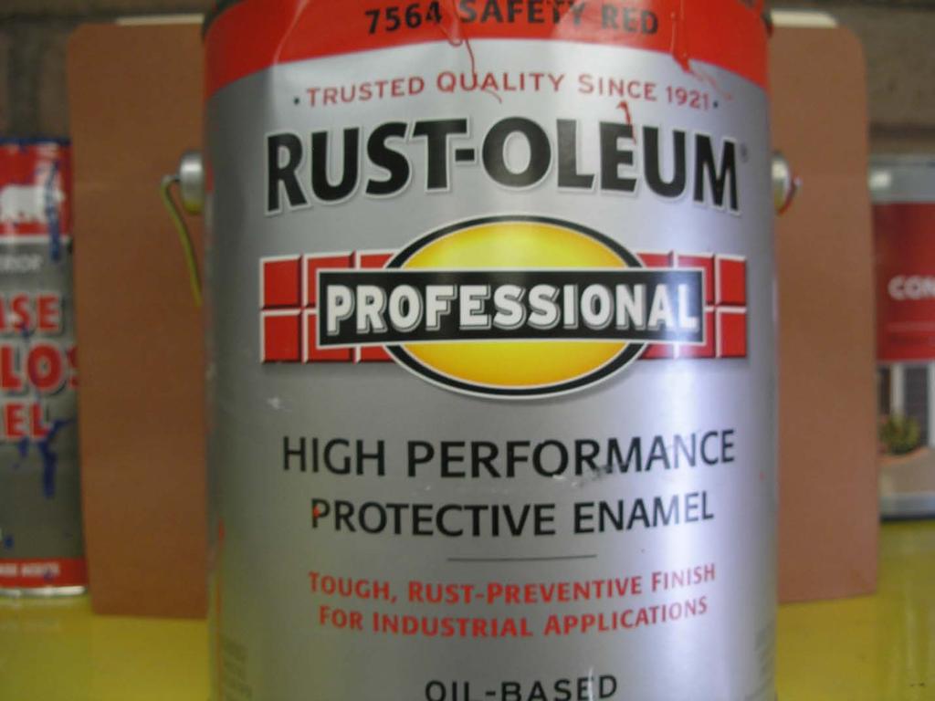 : Safety Red High Performance Protective Enamel Manufacturer: Rust-oleum