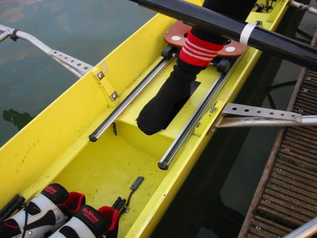 When carrying the boat watch the riggers. Be aware of where the bow and stern are too, especially when turning.
