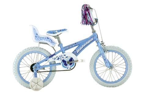 frame Adjustable seat and handlebar height for a better fit Easy to use back-pedal brake Protective chain guard for safety Additional hand brake for quicker stopping on model Training wheels to help