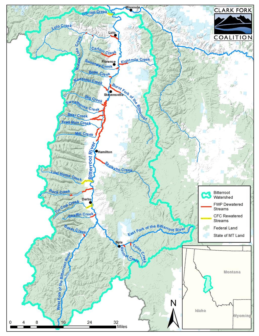 Figure 3: Map of Montana FWP chronically