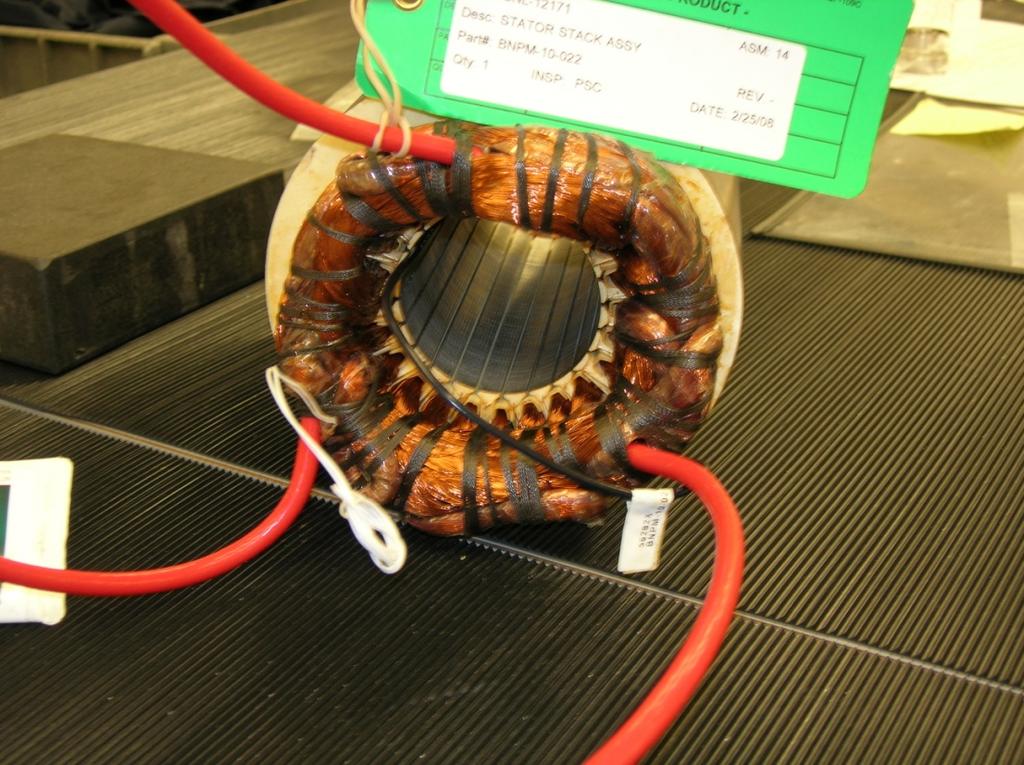 Figure 3-15: Photo of the PM stator for the supercritical CO 2 compression loop.