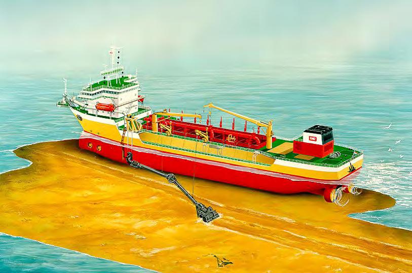 Vessel restricted in her ability to manoeuvre Trailing Suction Hopper Dredger Rule 3 (g) (ii) A hopper dredger is a self propelled ship which fills its hold or hopper during dredging, while following