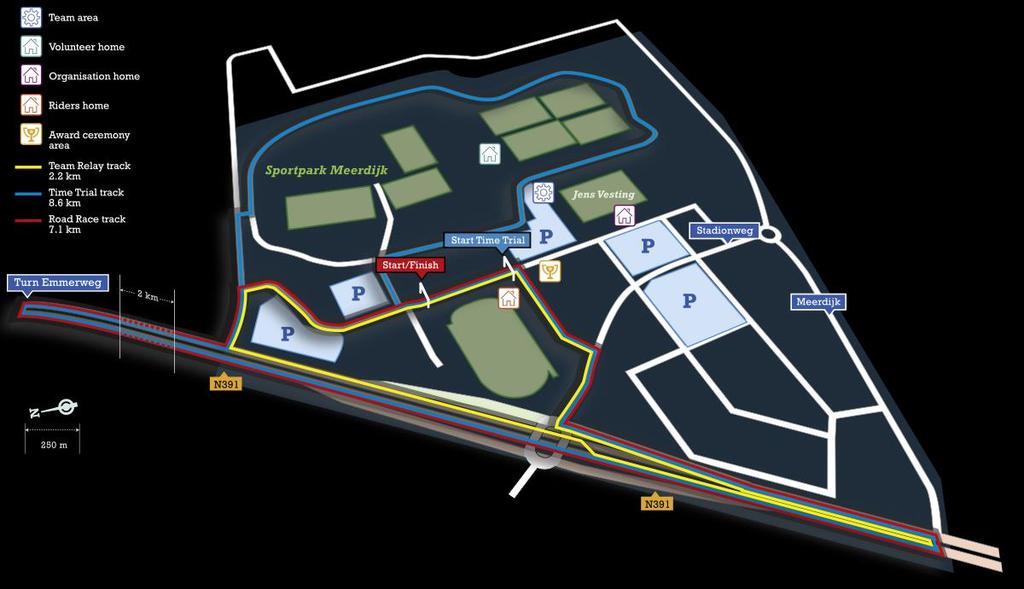 Race description The start/finish is at the Ullevi, Emmen and the team area is located next to the soccer stadium of FC Emmen (De Oude Meerdijk), Stadionplein 1, Emmen which is 200 metres from